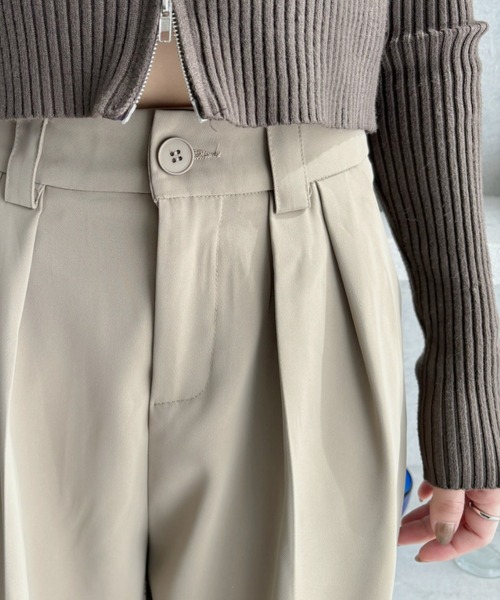 Ada.（エイダ）の「太めのウエストベルトがアクセント！ 2タック スラックス（スラックス・レディース・ブラック/グレー/ベージュ・M/L）」の18枚目の写真