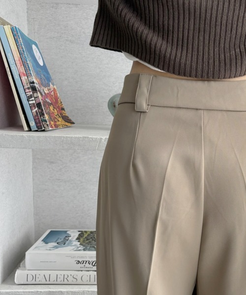 Ada.（エイダ）の「太めのウエストベルトがアクセント！ 2タック スラックス（スラックス・レディース・ブラック/グレー/ベージュ・M/L）」の21枚目の写真