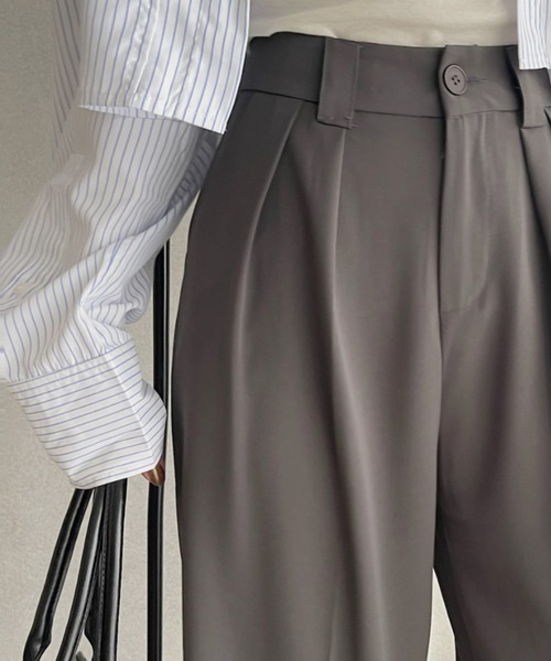 Ada.（エイダ）の「太めのウエストベルトがアクセント！ 2タック スラックス（スラックス・レディース・ブラック/グレー/ベージュ・M/L）」の13枚目の写真