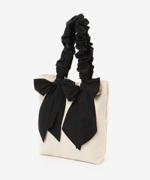 MAJESTIC LEGON(マジェスティックレゴン)の「ギャザーハンドルリボントート(トートバッグ・レディース・ブラック/ボルドー・FREE)」の9枚目の写真