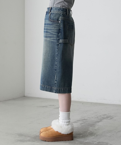 forksy.（フォルクシー）の「【forksy.】ヴィンテージライクハーフデニムパンツ（デニムパンツ・レディース・ブラック/インディゴブルー/ブルー・M/L）」の17枚目の写真