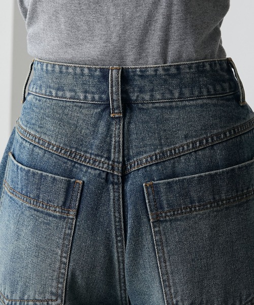 forksy.（フォルクシー）の「【forksy.】ヴィンテージライクハーフデニムパンツ（デニムパンツ・レディース・ブラック/インディゴブルー/ブルー・M/L）」の20枚目の写真