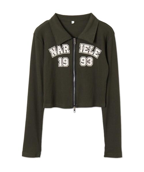 dispark（ディスパーク）の「DISPARK/WジップナンバリングロゴロンT（Tシャツ/カットソー・レディース・カーキ/グレー・FREE）」の11枚目の写真