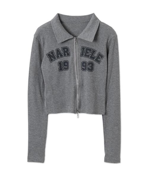 dispark（ディスパーク）の「DISPARK/WジップナンバリングロゴロンT（Tシャツ/カットソー・レディース・カーキ/グレー・FREE）」の12枚目の写真