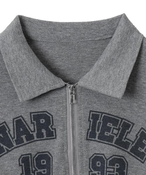 dispark（ディスパーク）の「DISPARK/WジップナンバリングロゴロンT（Tシャツ/カットソー・レディース・カーキ/グレー・FREE）」の14枚目の写真