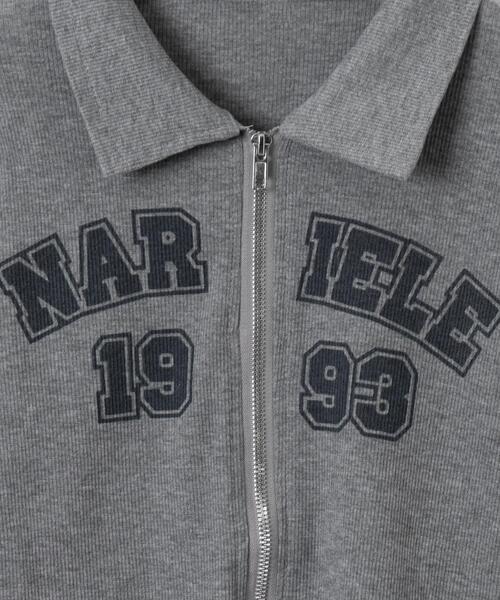 dispark（ディスパーク）の「DISPARK/WジップナンバリングロゴロンT（Tシャツ/カットソー・レディース・カーキ/グレー・FREE）」の15枚目の写真