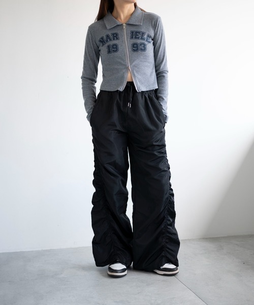 dispark（ディスパーク）の「DISPARK/WジップナンバリングロゴロンT（Tシャツ/カットソー・レディース・カーキ/グレー・FREE）」の3枚目の写真