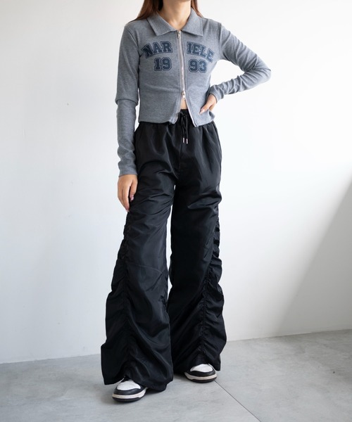 dispark（ディスパーク）の「DISPARK/WジップナンバリングロゴロンT（Tシャツ/カットソー・レディース・カーキ/グレー・FREE）」の7枚目の写真