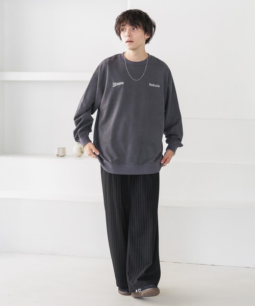 セール】起毛TR/ストレッチ/バギーワイドストレートスラックス