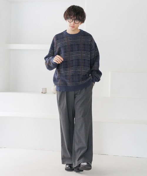 RAGEBLUE（レイジブルー）の「起毛TR/ストレッチ/バギーワイドストレートスラックス（スラックス・メンズ・ブラック/ブラック系その他/オフホワイト/グレー/グリーン系その他/ブラウン・SMALL/MEDIUM/LARGE）」の17枚目の写真