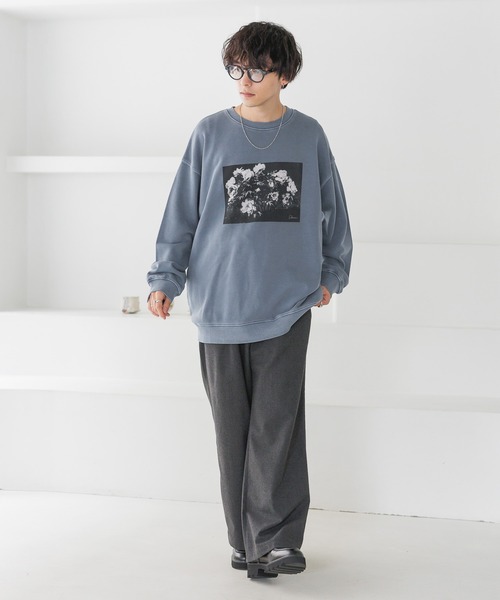 セール】起毛TR/ストレッチ/バギーワイドストレートスラックス