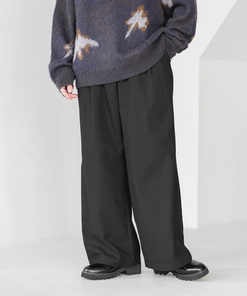 RAGEBLUE（レイジブルー）の「起毛TR/ストレッチ/バギーワイドストレートスラックス（スラックス・メンズ・ブラック/ブラック系その他/オフホワイト/グレー/グリーン系その他/ブラウン・SMALL/MEDIUM/LARGE）」の12枚目の写真