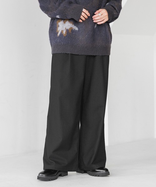 RAGEBLUE（レイジブルー）の「起毛TR/ストレッチ/バギーワイドストレートスラックス（スラックス・メンズ・ブラック/ブラック系その他/オフホワイト/グレー/グリーン系その他/ブラウン・SMALL/MEDIUM/LARGE）」の14枚目の写真