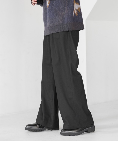 RAGEBLUE（レイジブルー）の「起毛TR/ストレッチ/バギーワイドストレートスラックス（スラックス・メンズ・ブラック/ブラック系その他/オフホワイト/グレー/グリーン系その他/ブラウン・SMALL/MEDIUM/LARGE）」の15枚目の写真