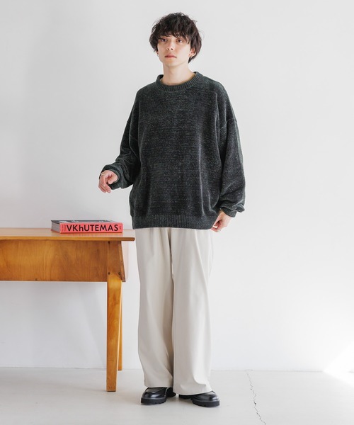 RAGEBLUE（レイジブルー）の「起毛TR/ストレッチ/バギーワイドストレートスラックス（スラックス・メンズ・ブラック/ブラック系その他/オフホワイト/グレー/グリーン系その他/ブラウン・SMALL/MEDIUM/LARGE）」の7枚目の写真