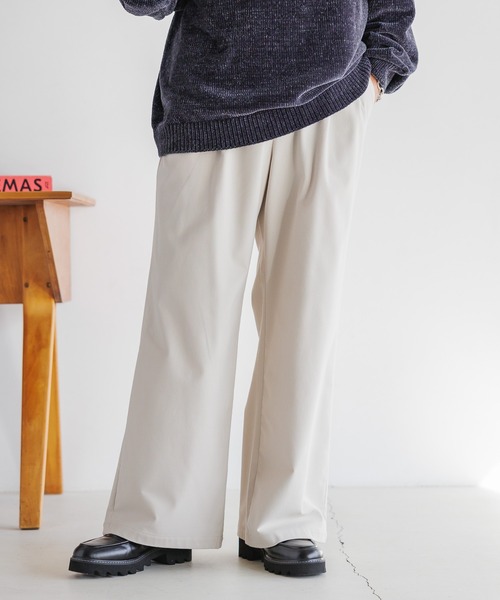 RAGEBLUE（レイジブルー）の「起毛TR/ストレッチ/バギーワイドストレートスラックス（スラックス・メンズ・ブラック/ブラック系その他/オフホワイト/グレー/グリーン系その他/ブラウン・SMALL/MEDIUM/LARGE）」の9枚目の写真