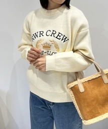 クラウン刺繍ニット