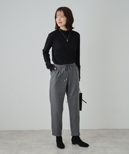 SHOO・LA・RUE(シューラルー)の「◆【SHOO WARM】あったか裏起毛 ふわふわもちもち ストレッチ テーパードパンツ(その他パンツ・レディース・ダークグレー/アイボリー/ブラック/ブラウン系・01/02/03/04)」の15枚目の写真