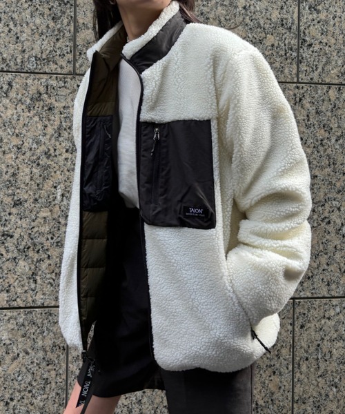 Scrap Book(スクラップブック)の「◆WEB限定 展開◆【TAION】R/S SOFT BOA + LIGHT DOWN HI NECK JACKET(ダウンジャケット/コート・レディース・ホワイト系その他/ブラック・FREE)」の1枚目の写真