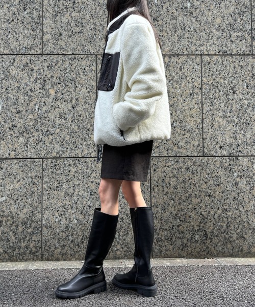 Scrap Book(スクラップブック)の「◆WEB限定 展開◆【TAION】R/S SOFT BOA + LIGHT DOWN HI NECK JACKET(ダウンジャケット/コート・レディース・ホワイト系その他/ブラック・FREE)」の22枚目の写真