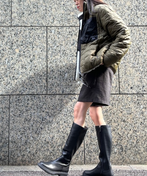 Scrap Book(スクラップブック)の「◆WEB限定 展開◆【TAION】R/S SOFT BOA + LIGHT DOWN HI NECK JACKET(ダウンジャケット/コート・レディース・ホワイト系その他/ブラック・FREE)」の7枚目の写真