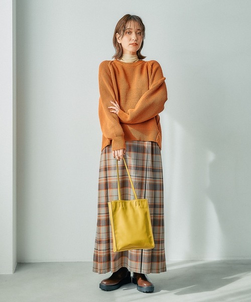 studio CLIP（スタディオクリップ）の「【3シーズンシリーズ】7ゲージ畔編コクーンプルオーバー[プラスサイズあり]（ニット/セーター・レディース・オフホワイト/ブルー/ネイビー/オレンジ/ライトグリーン・FREE）」の19枚目の写真