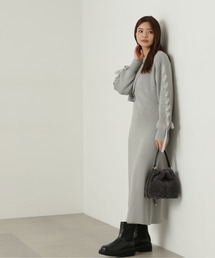 PROPORTION BODY DRESSING | レースアップレイヤードニットワンピース / 1215140004(ワンピース)
