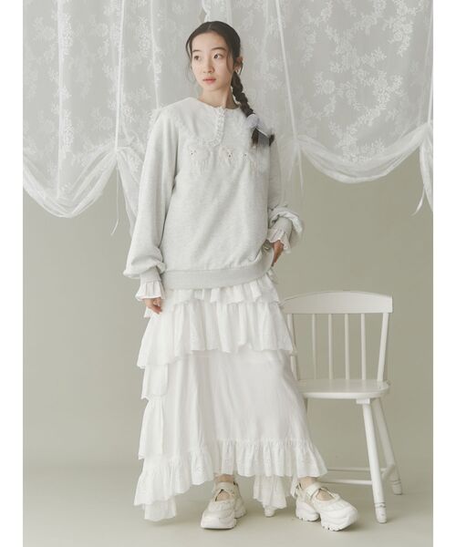 merry jenny（メリージェニー）の「モコモコひつじスウェット（スウェット・レディース・ベージュ/ブラック/グレー・FREE）」の7枚目の写真