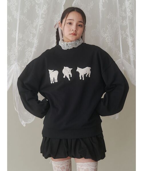 merry jenny（メリージェニー）の「モコモコひつじスウェット（スウェット・レディース・ベージュ/ブラック/グレー・FREE）」の10枚目の写真