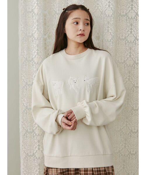 merry jenny（メリージェニー）の「モコモコひつじスウェット（スウェット・レディース・ベージュ/ブラック/グレー・FREE）」の12枚目の写真