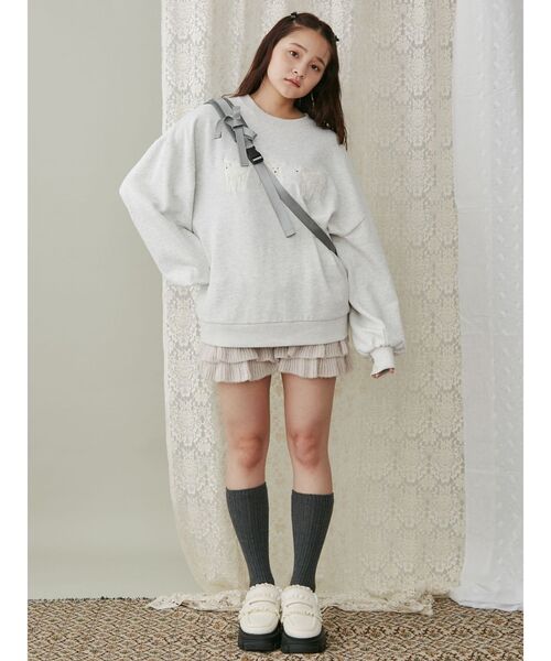 merry jenny（メリージェニー）の「モコモコひつじスウェット（スウェット・レディース・ベージュ/ブラック/グレー・FREE）」の21枚目の写真