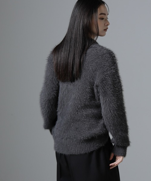 NANO universe（ナノユニバース）の「衿付きヘアリーニットプル