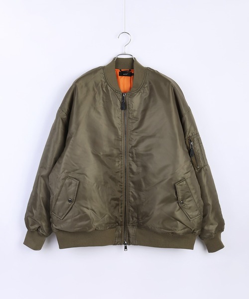 WESTSEA(ウエストシー)の「ポリツイル オーバーサイズ 中綿 MA-1(MA-1・メンズ・カーキ/グレイッシュベージュ/ブラック・M/L)」の9枚目の写真