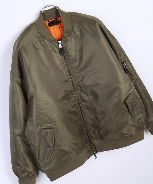 WESTSEA(ウエストシー)の「ポリツイル オーバーサイズ 中綿 MA-1(MA-1・メンズ・カーキ/グレイッシュベージュ/ブラック・M/L)」の11枚目の写真