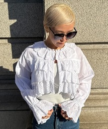 JENNE（ジェンヌ）の「コットンレース羽織（その他トップス）」