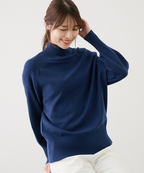 Jayro（ジャイロ）の「エポーレットショルダー ワイドハイネックプルオーバー（Tシャツ/カットソー・レディース・ベージュ/ネイビー/グレー/レッド/ピンク/ホワイト系その他・M）」の4枚目の写真
