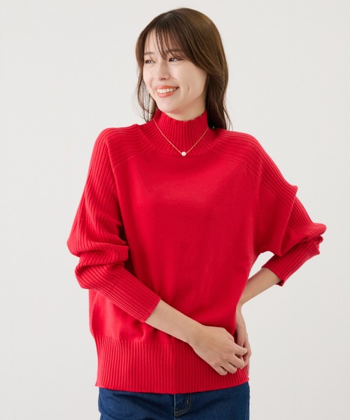 Jayro（ジャイロ）の「エポーレットショルダー ワイドハイネックプルオーバー（Tシャツ/カットソー・レディース・ベージュ/ネイビー/グレー/レッド/ピンク/ホワイト系その他・M）」の6枚目の写真