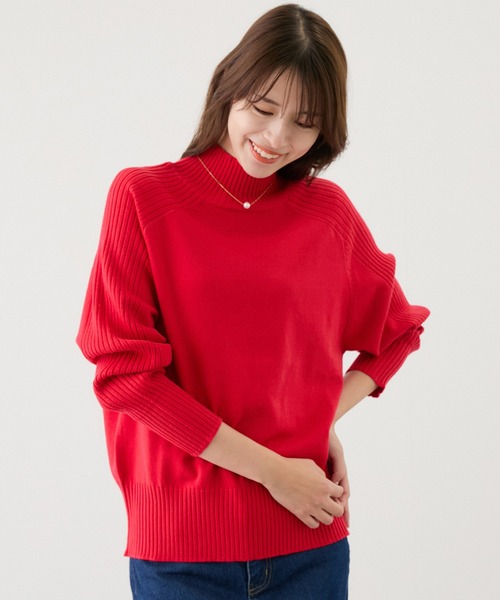 Jayro（ジャイロ）の「エポーレットショルダー ワイドハイネックプルオーバー（Tシャツ/カットソー・レディース・ベージュ/ネイビー/グレー/レッド/ピンク/ホワイト系その他・M）」の7枚目の写真