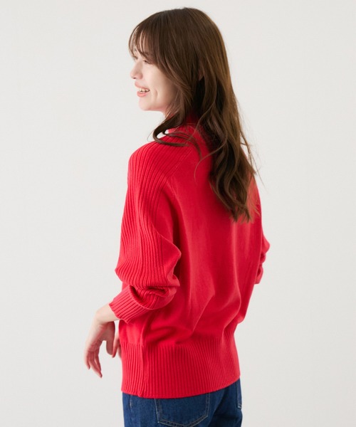 Jayro（ジャイロ）の「エポーレットショルダー ワイドハイネックプルオーバー（Tシャツ/カットソー・レディース・ベージュ/ネイビー/グレー/レッド/ピンク/ホワイト系その他・M）」の8枚目の写真