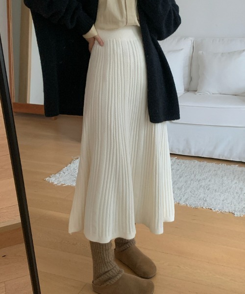 ソフトプリーツAラインニットスカート（スカート）｜Diosfront（ディオスフロント）