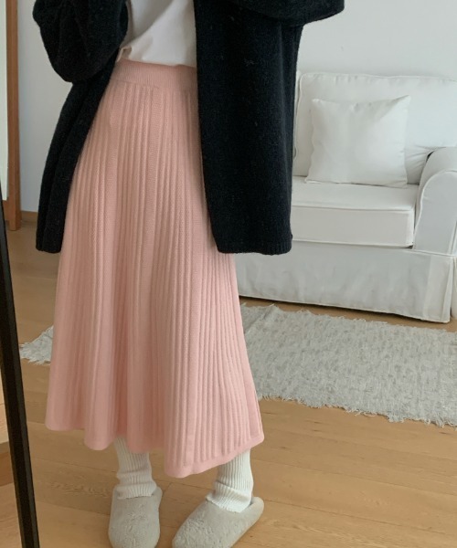 ソフトプリーツAラインニットスカート（スカート）｜Diosfront（ディオスフロント）