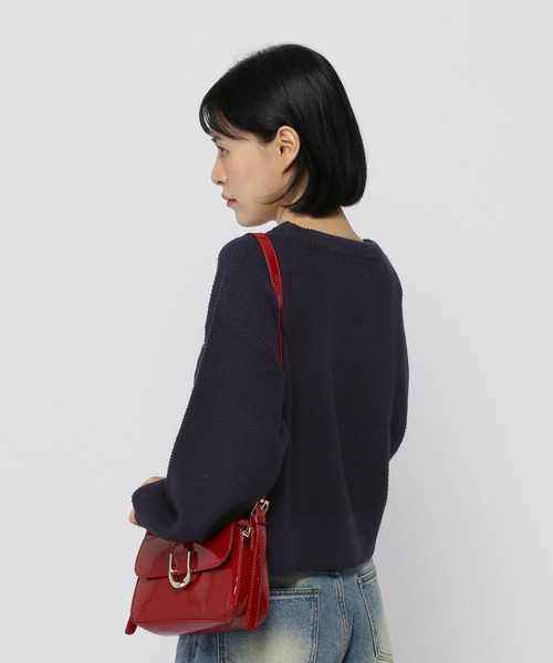 3.3 Field Trip （3.3フィールドトリップ）の「3.3 Field Trip／ハートニットプルオーバー（ニット/セーター・レディース・ホワイト/ネイビー/チャコール・FREE）」の16枚目の写真