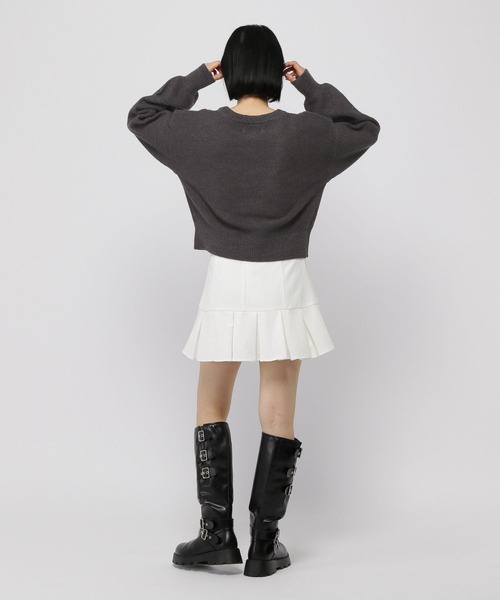 3.3 Field Trip （3.3フィールドトリップ）の「3.3 Field Trip／ハートニットプルオーバー（ニット/セーター・レディース・ホワイト/ネイビー/チャコール・FREE）」の18枚目の写真