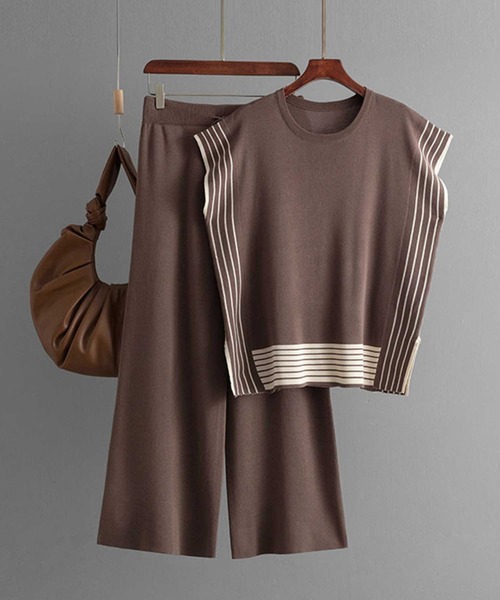 CADBURY（キャドバリー）の「変形スリーブパンツセットアップ（ニット  