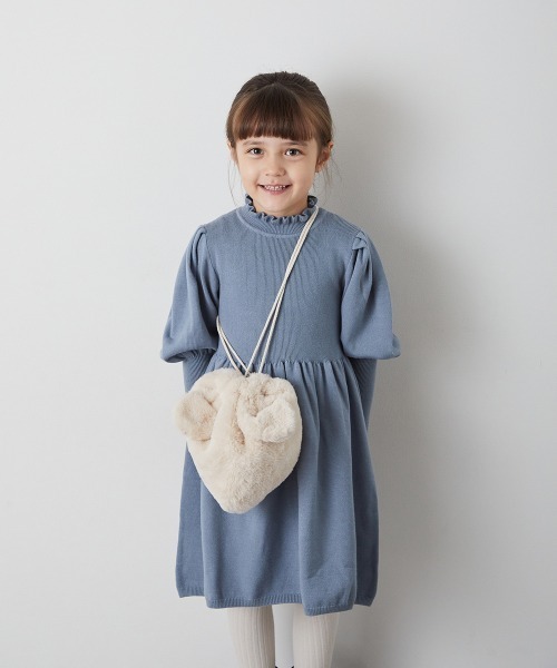 riziere（リジェール）の「巾着収納くま耳ファー帽子（ニットキャップ/ビーニー・キッズ・アイボリー・FREE）」の11枚目の写真