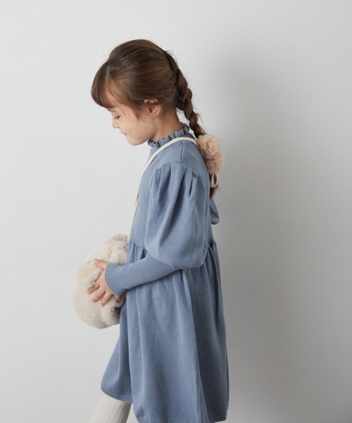 riziere（リジェール）の「巾着収納くま耳ファー帽子（ニットキャップ/ビーニー・キッズ・アイボリー・FREE）」の9枚目の写真