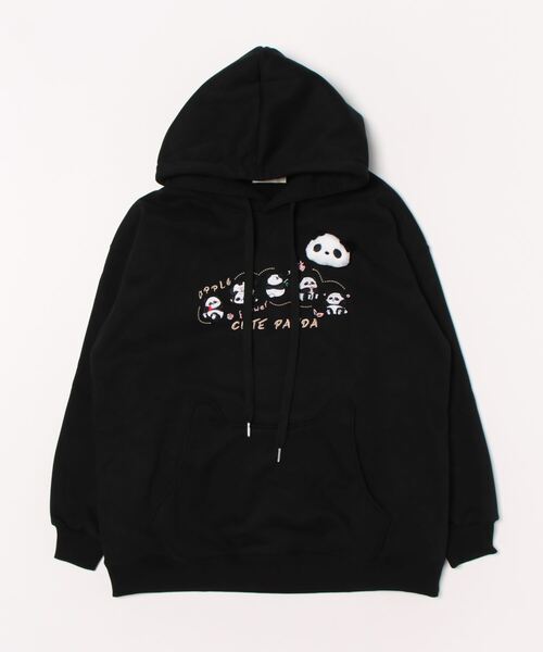 aimoha（アイモハ）の「裏起毛刺繍プルオーバーパーカー（パーカー・レディース・ワインレッド/ベージュ/ブラック/杢グレー・FREE）」の14枚目の写真