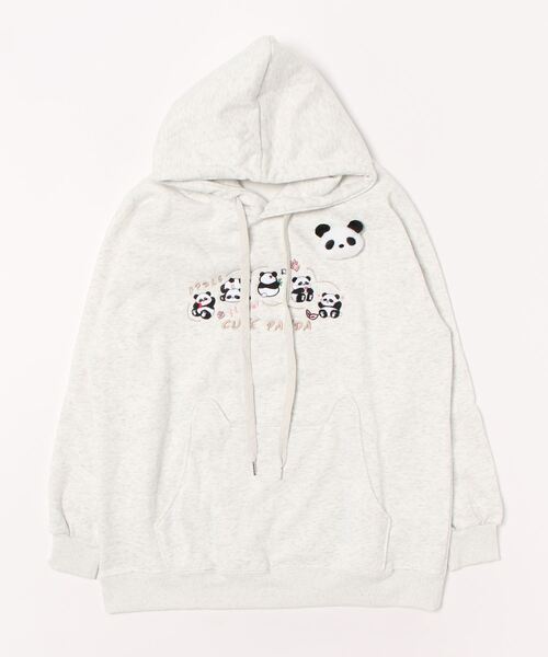 aimoha（アイモハ）の「裏起毛刺繍プルオーバーパーカー（パーカー・レディース・ワインレッド/ベージュ/ブラック/杢グレー・FREE）」の15枚目の写真