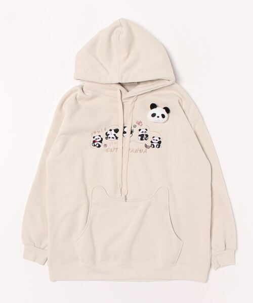 aimoha（アイモハ）の「裏起毛刺繍プルオーバーパーカー（パーカー・レディース・ワインレッド/ベージュ/ブラック/杢グレー・FREE）」の16枚目の写真