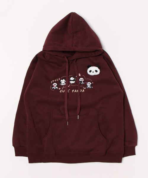 aimoha（アイモハ）の「裏起毛刺繍プルオーバーパーカー（パーカー・レディース・ワインレッド/ベージュ/ブラック/杢グレー・FREE）」の17枚目の写真